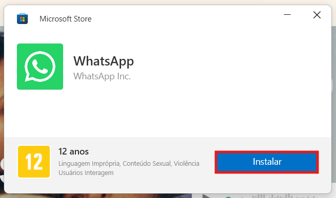 Imagem instalação da Microsoft Store 1