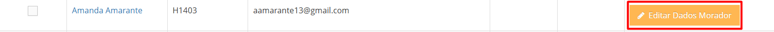Botão Editar Dados Morador
