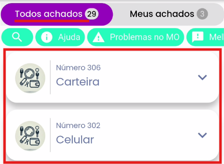 Acesso Achados & Perdidos