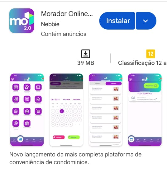 imagem: Aplicativo Play Store Morador Online.