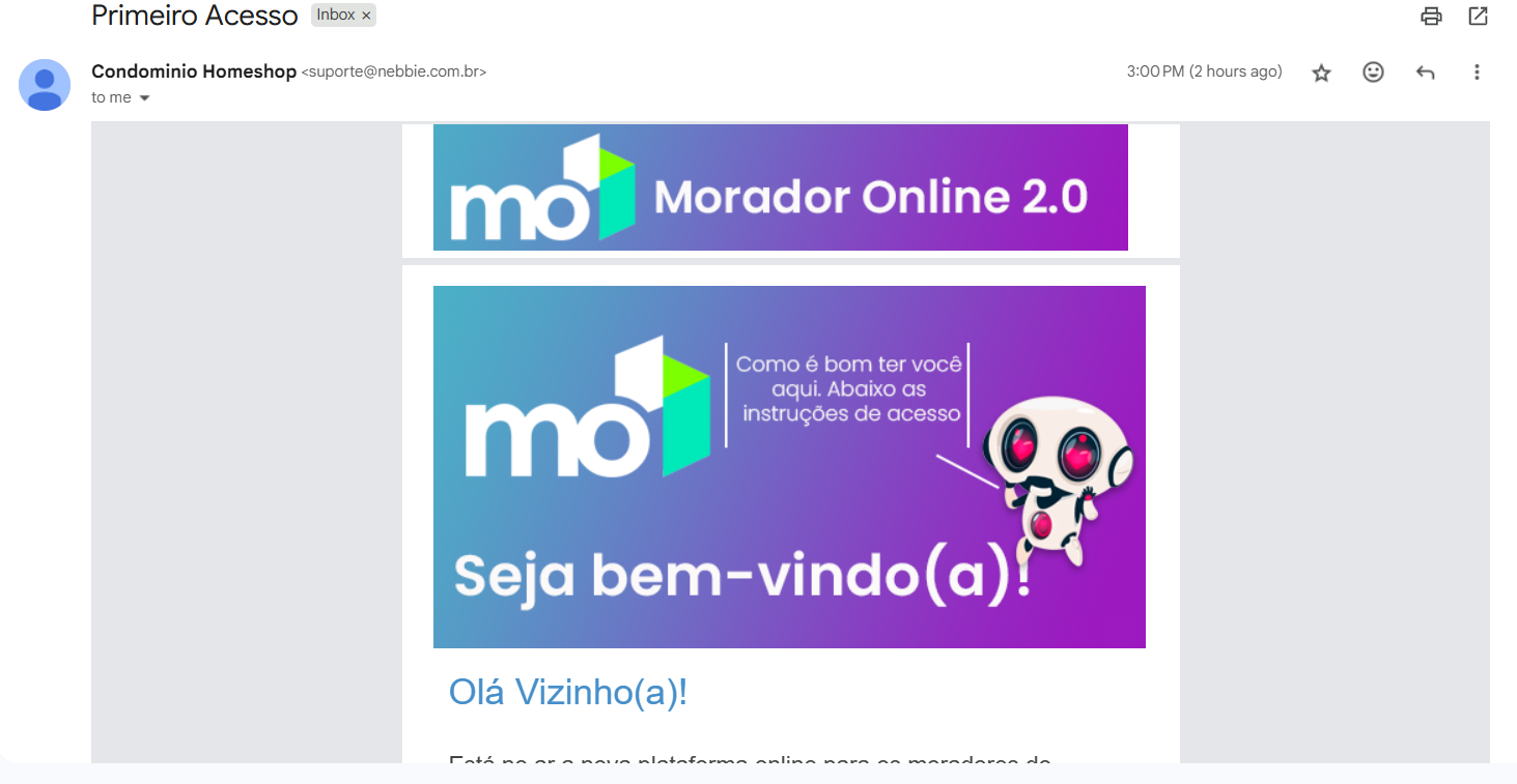 imagem: Email Boas Vindas