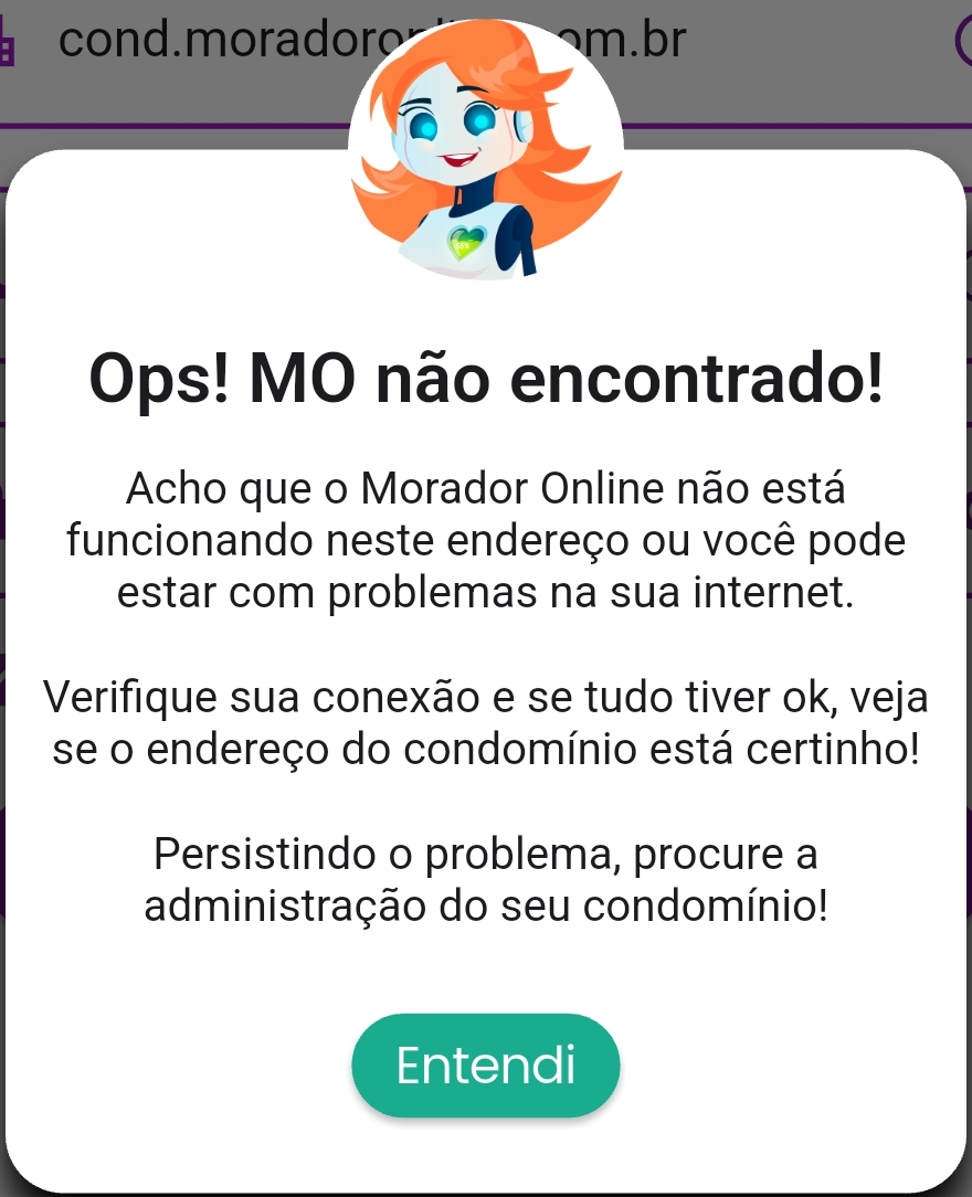 imagem: Enderço do Portal Incorreto.