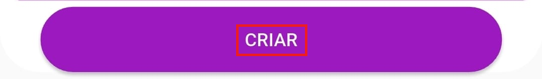 Botão 'Criar' destacado no formulário de cadastro.