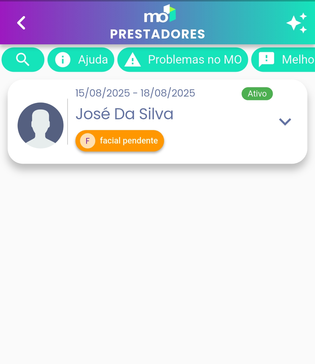 image: Lista de prestadores cadastrados
